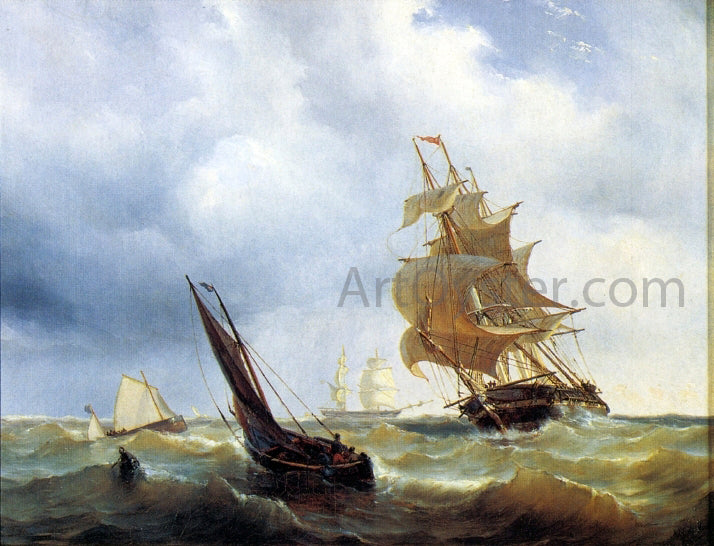 Mauritz F. H. De Haas Rough Day at Sea - Hand Painted Oil Painting