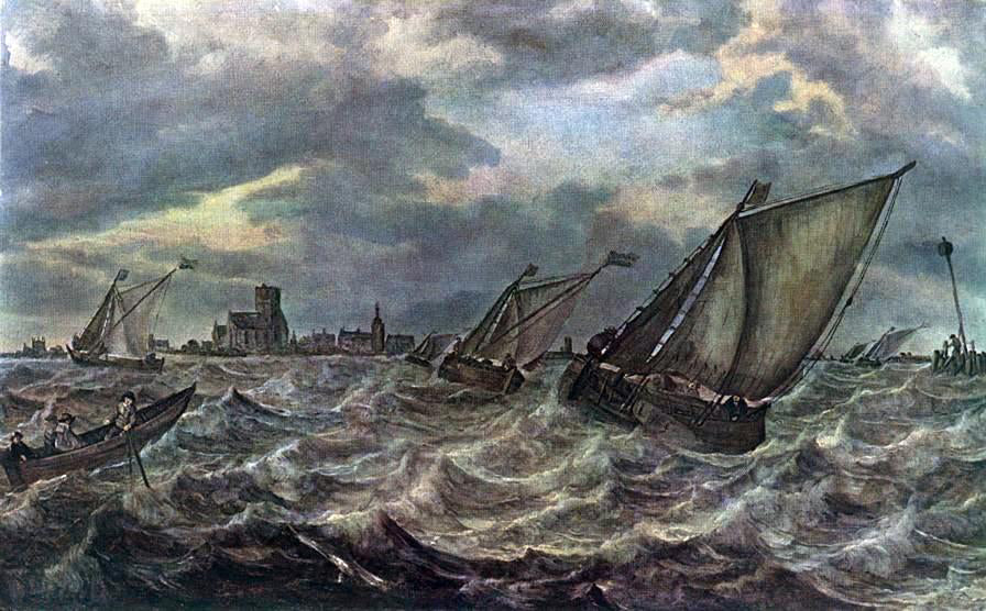 Abraham Van Beyeren Rough Sea - Hand Painted Oil Painting