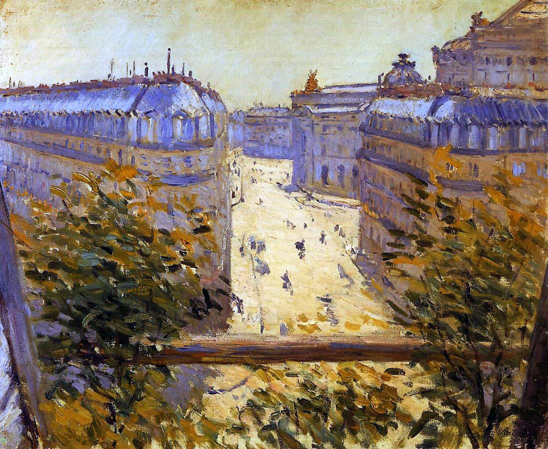 Gustave Caillebotte Rue Halevy, Balcony View - Hand Painted Oil Painting