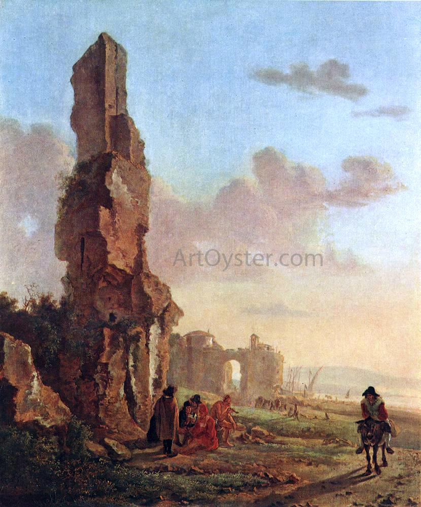  Jan Both Ruins at the Sea - Hand Painted Oil Painting