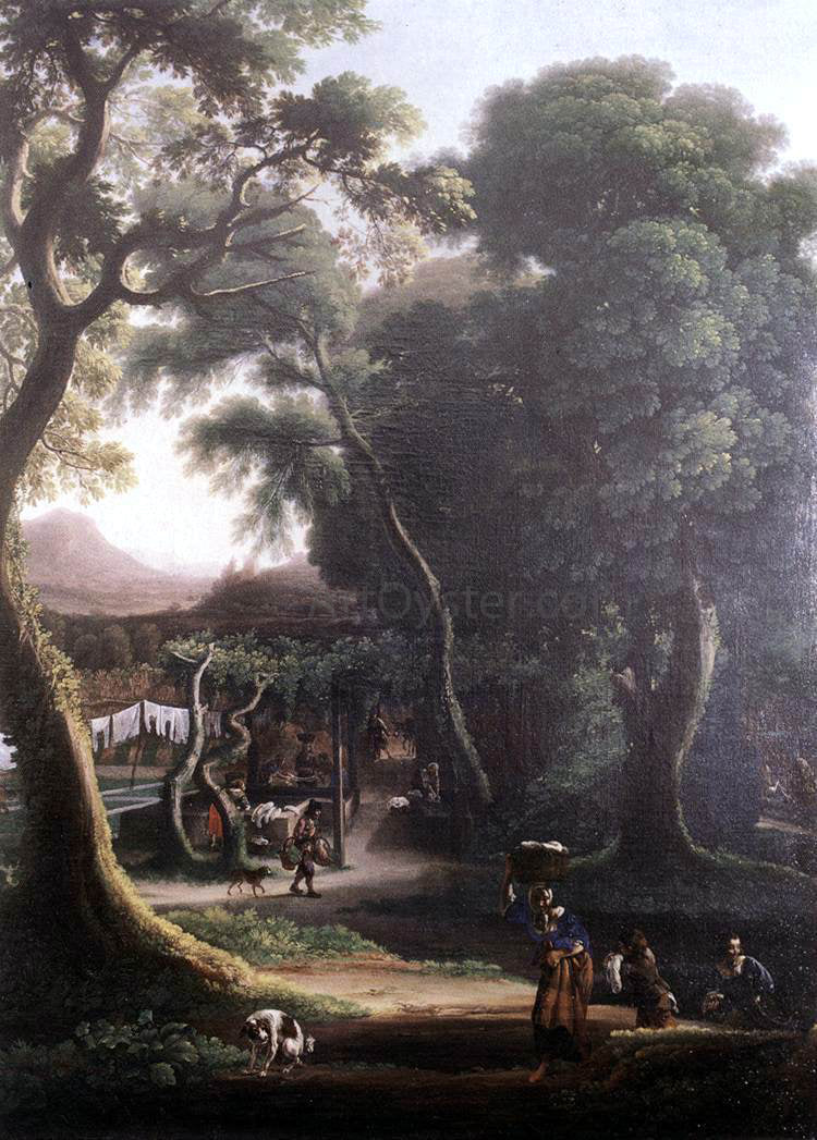 Angeluccio Rural Scene - Hand Painted Oil Painting