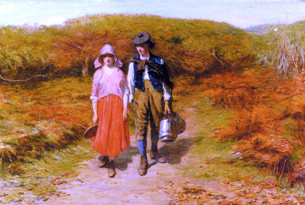 John Pettie Rustic Courtship - Hand Painted Oil Painting