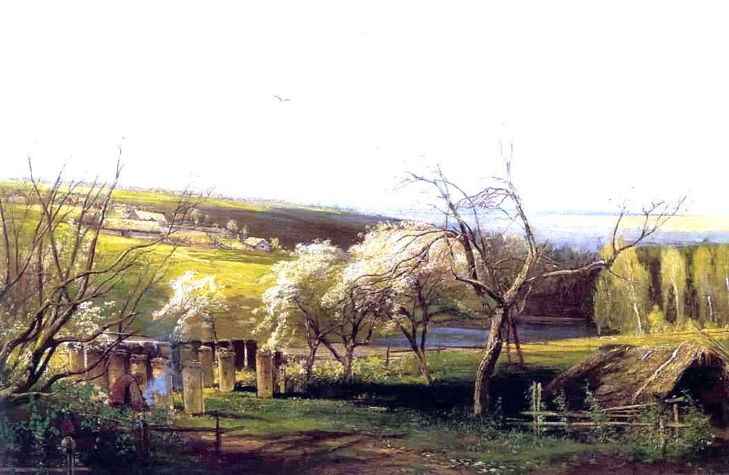 Alexei Kondratevich Savrasov Rustic View - Hand Painted Oil Painting