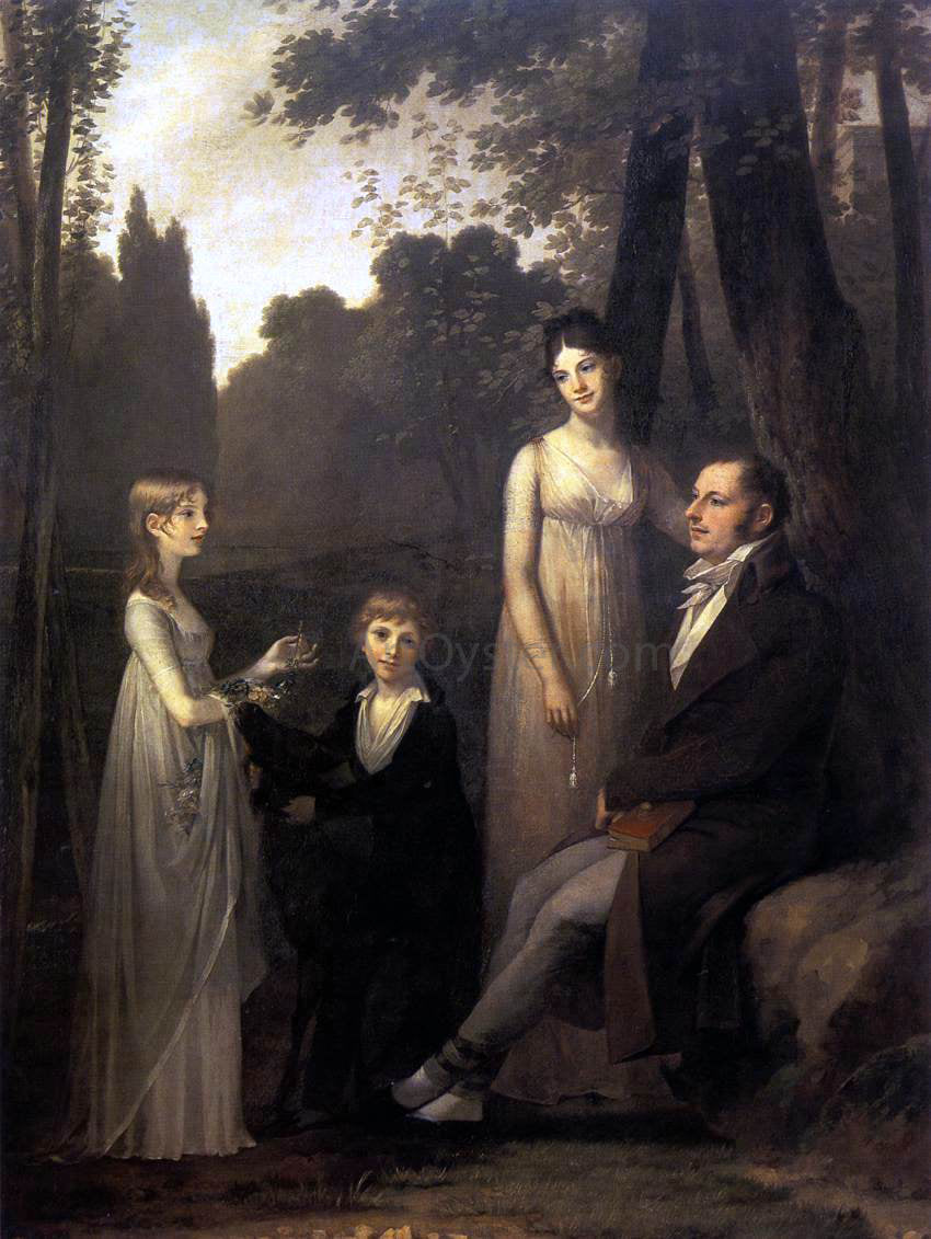 Pierre Paul Prudhon Rutger Jan Schimmelpenninck with his Wife and Children - Hand Painted Oil Painting