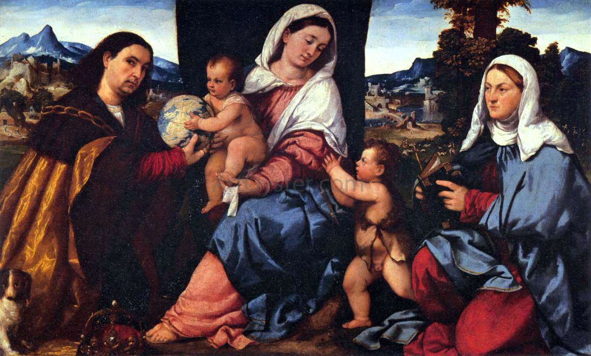  Bonifazio Veronese Sacra Conversazione - Hand Painted Oil Painting