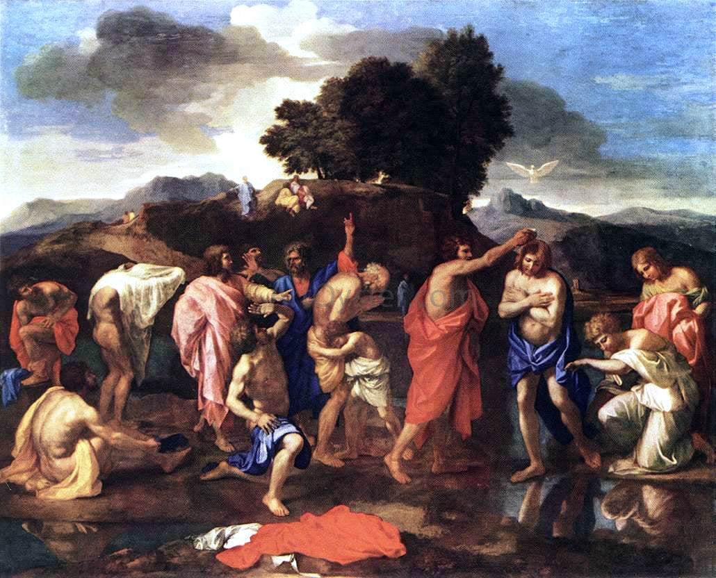 Nicolas Poussin Sacrament of Baptism - Hand Painted Oil Painting