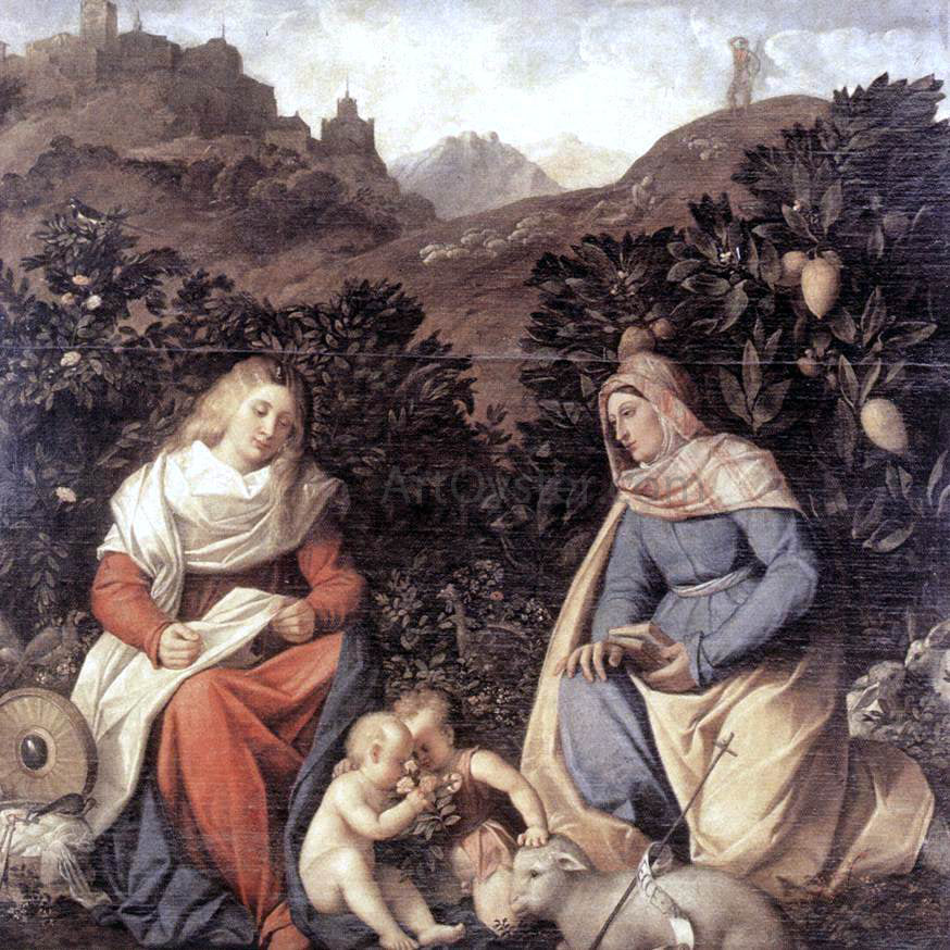 Giovanni Cariani Sacred Conversation - Hand Painted Oil Painting