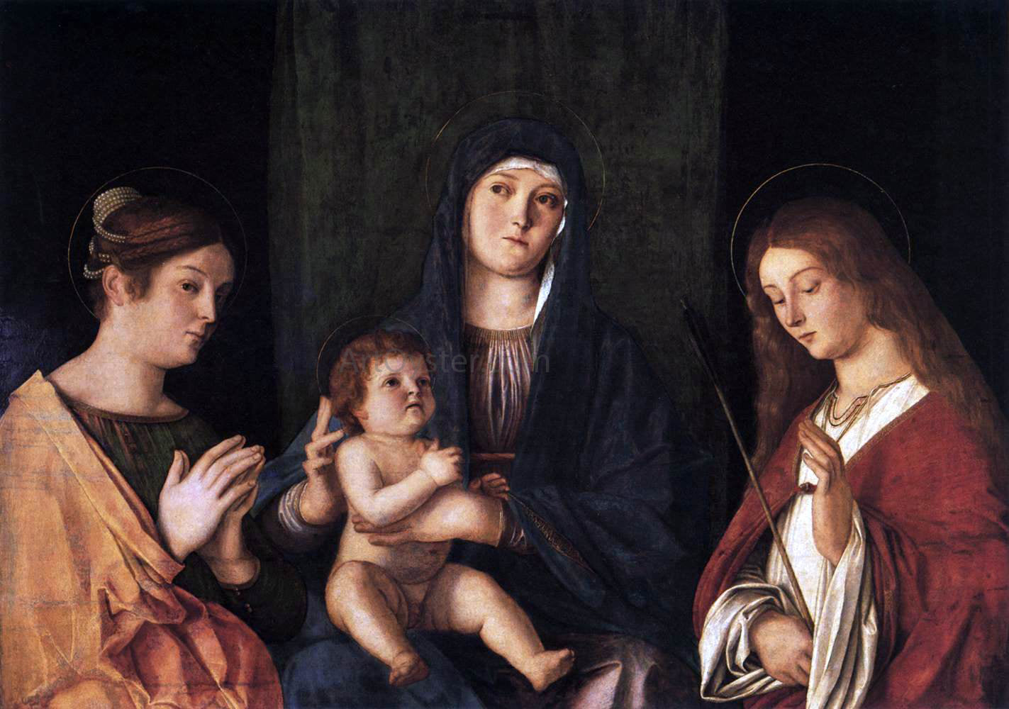 Giovanni Bellini Sacred Conversation - Hand Painted Oil Painting