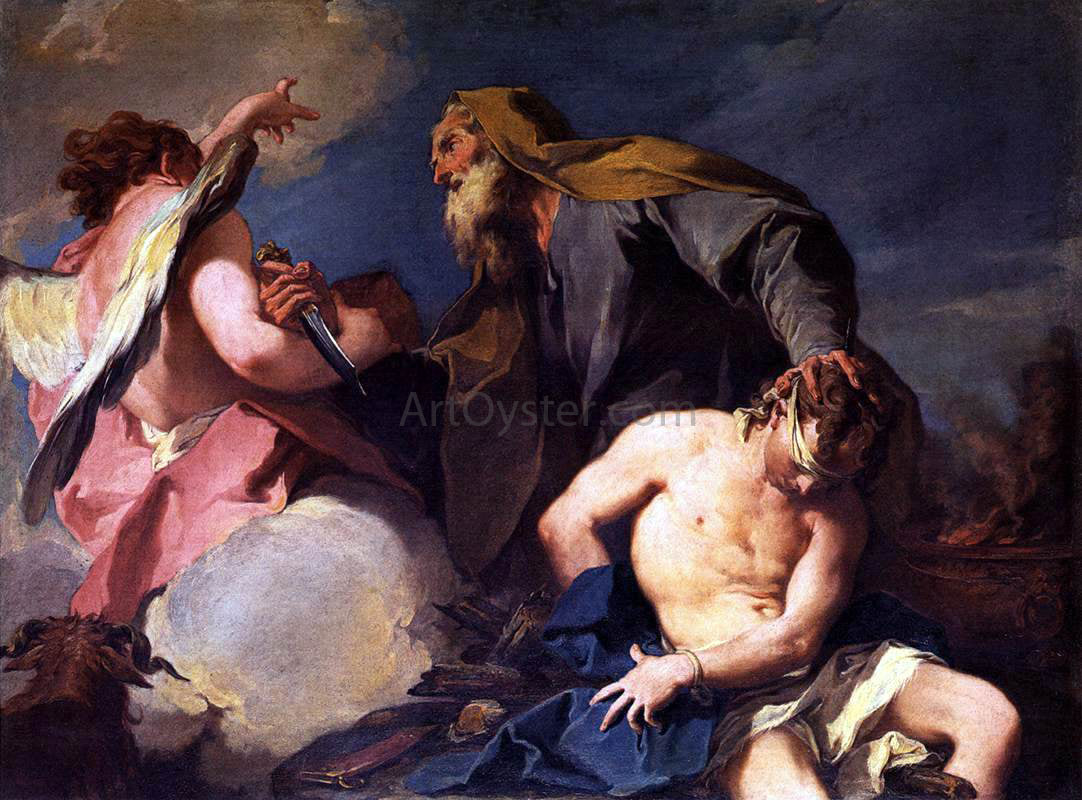 Giambattista Pittoni Sacrifice of Isaac - Hand Painted Oil Painting