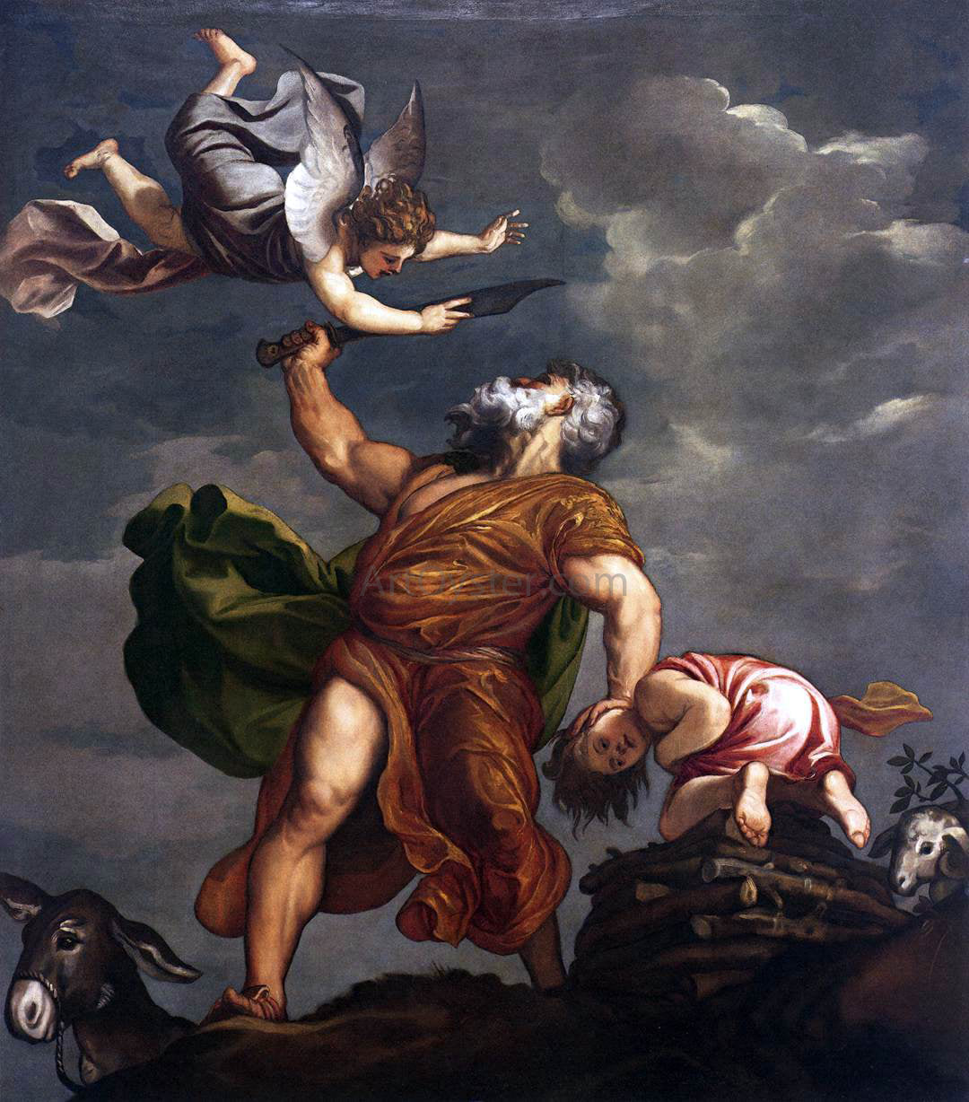 Titian Sacrifice of Isaac - Hand Painted Oil Painting