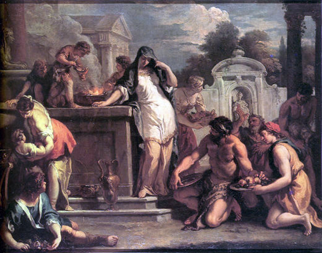 Sebastiano Ricci Sacrifice to Vesta - Hand Painted Oil Painting