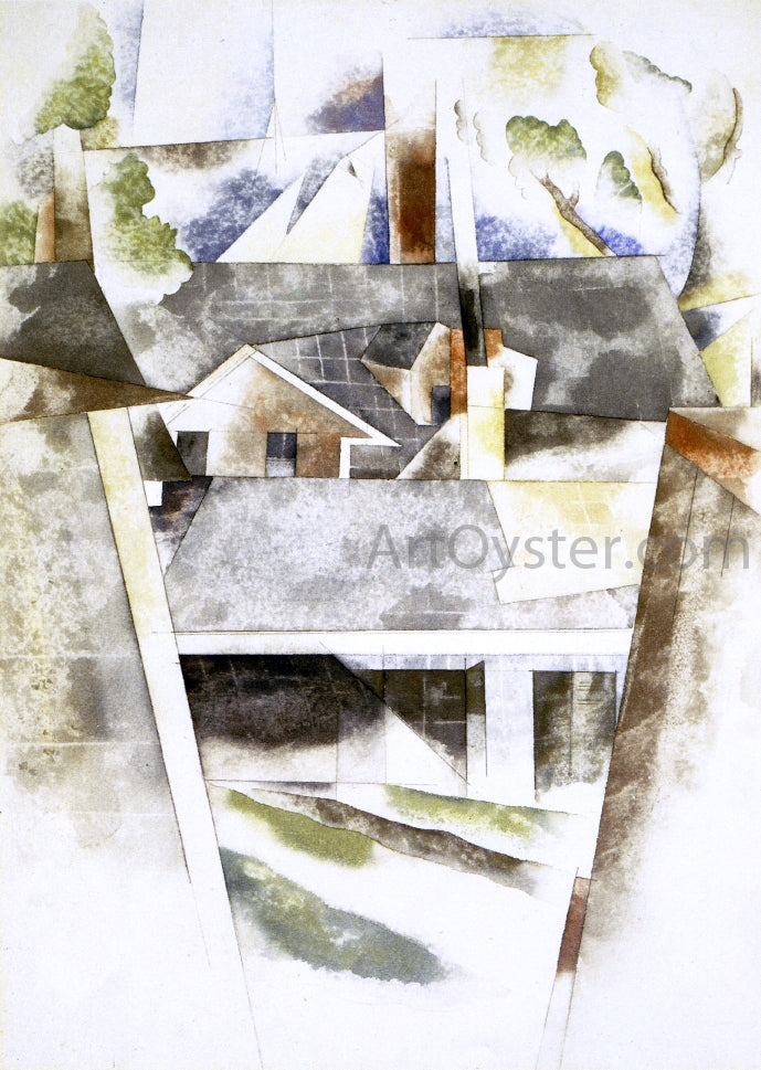 Charles Demuth Sailboats and Roofs - Hand Painted Oil Painting