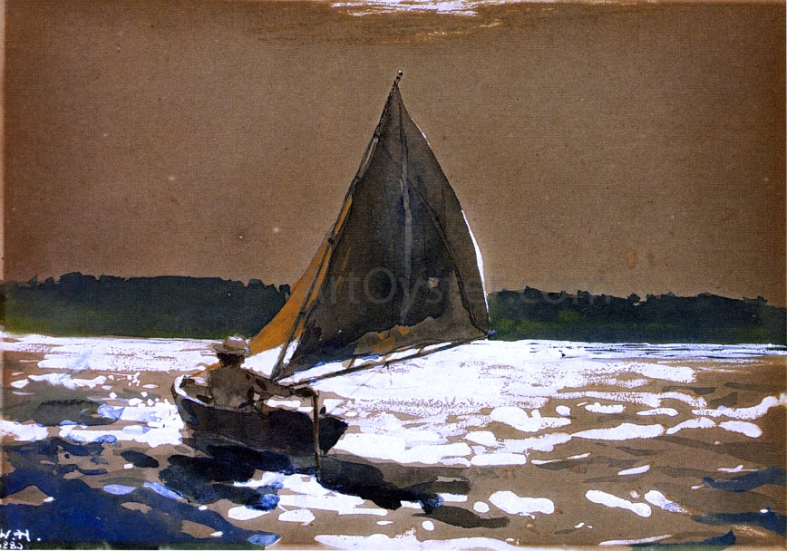 Winslow Homer Sailing by Moonlight - Hand Painted Oil Painting