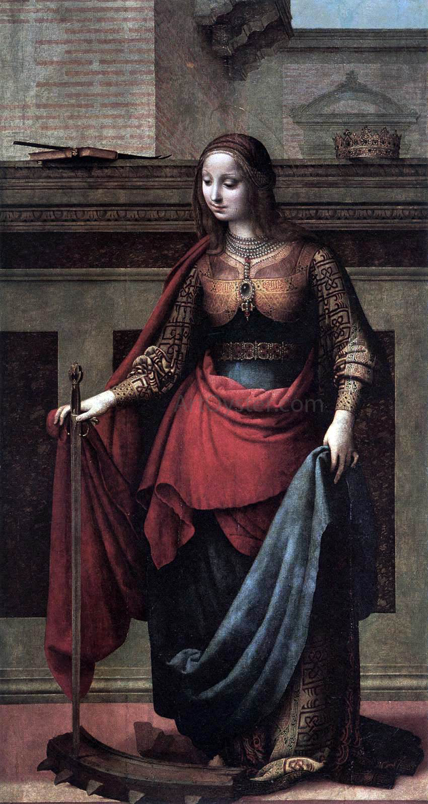 Fernando Yanez De la Almedina Saint Catherine - Hand Painted Oil Painting
