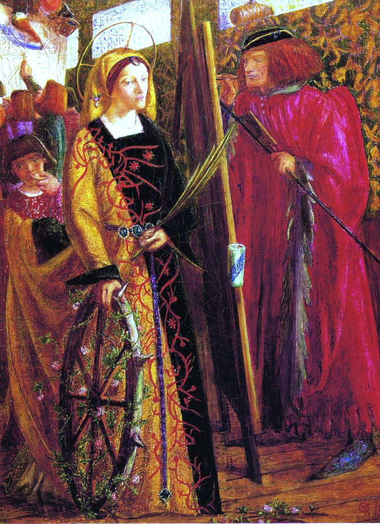 Dante Gabriel Rossetti Saint Catherine - Hand Painted Oil Painting