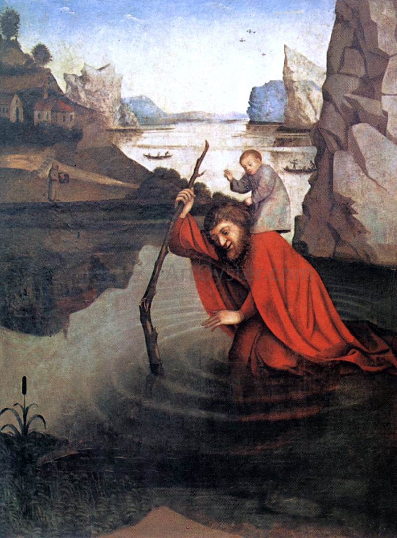 Konrad Witz Saint Christopher - Hand Painted Oil Painting