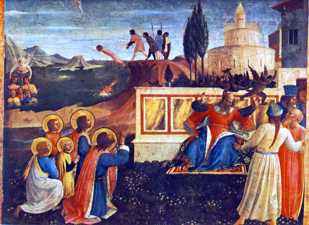 Fra Angelico Saint Cosmas and Saint Damian Salvaged (San Marco Altarpiece) - Hand Painted Oil Painting