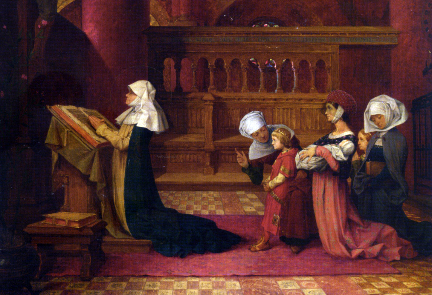 Theophile Marie Francoise Lybaert Saint Elizabeth of Hungary - Hand Painted Oil Painting
