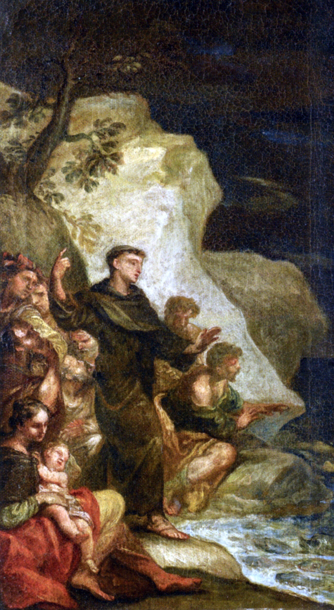 Jose Jimenez Donoso Saint Francis Preaching to the Fishes - Hand Painted Oil Painting