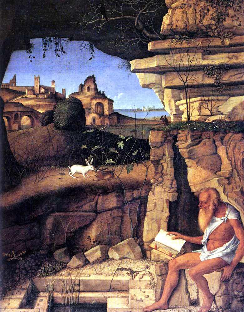 Giovanni Bellini Saint Jerome Reading - Hand Painted Oil Painting