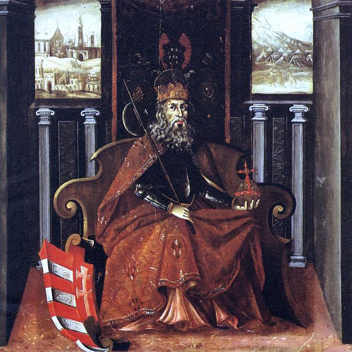 Unknown Hungarian Painters Saint Ladislaus, King of Hungary - Hand Painted Oil Painting