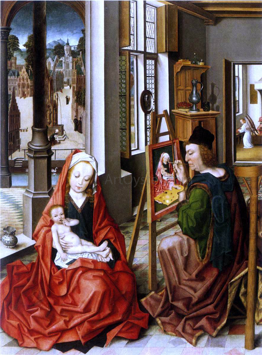 Derick Baegert Saint Luke Painting the Virgin - Hand Painted Oil Painting