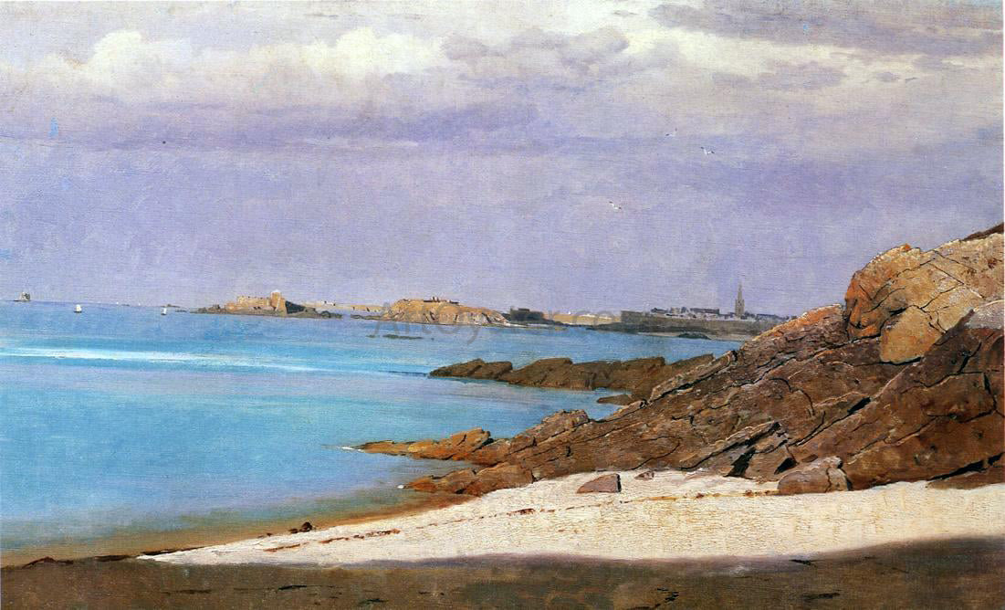 William Stanley Haseltine Saint Malo, Brittany - Hand Painted Oil Painting