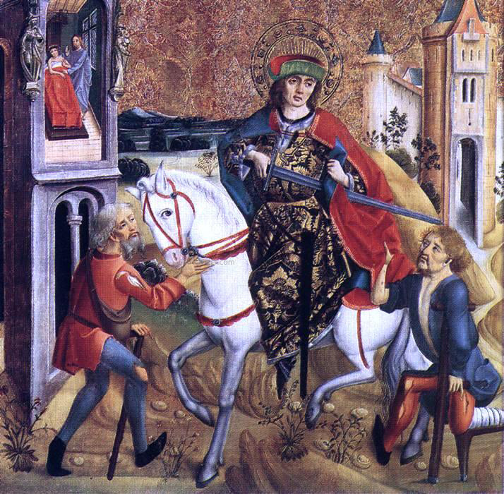 Unknown Hungarian Painters Saint Martin and the Beggar - Hand Painted Oil Painting