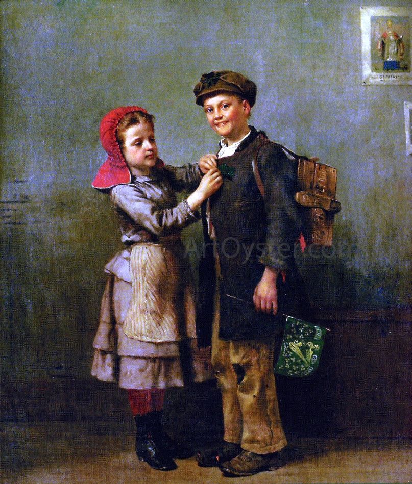 John George Brown Saint Patrick's Day - Hand Painted Oil Painting