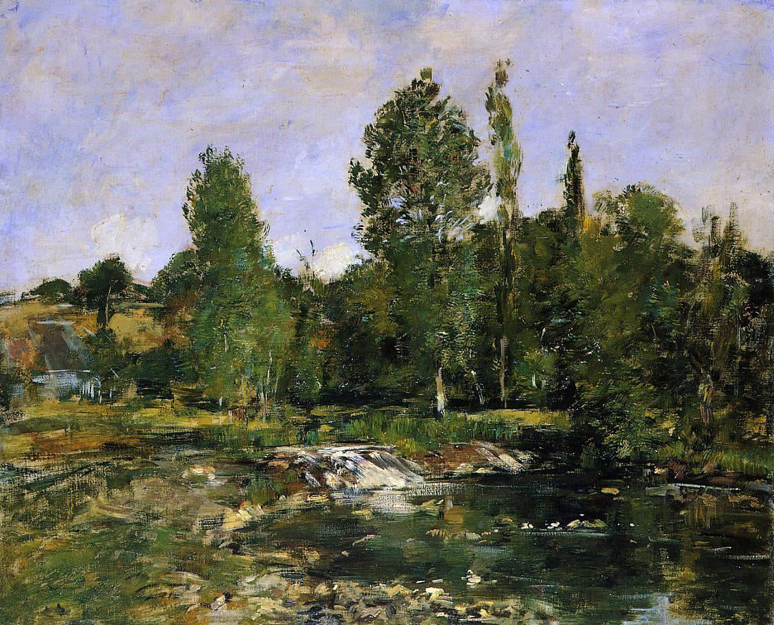Eugene-Louis Boudin Saint-Cenery, a Pond - Hand Painted Oil Painting