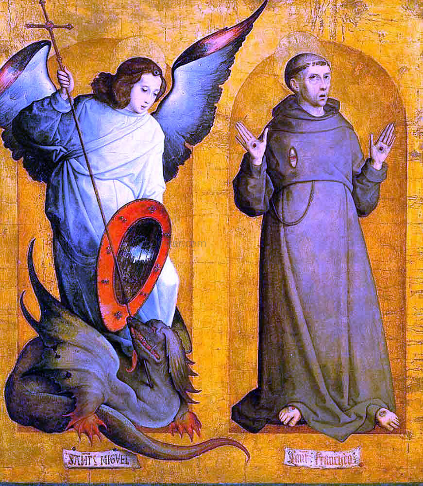 Juan De Flandes Saints Michael and Francis - Hand Painted Oil Painting