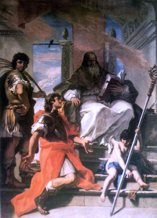 Sebastiano Ricci Saints Procolo, Fermo and Rustico - Hand Painted Oil Painting
