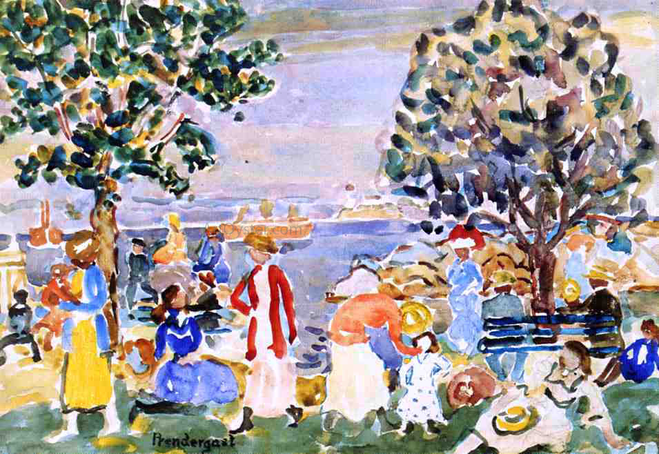 Maurice Prendergast Salem Harbor No. 1 - Hand Painted Oil Painting
