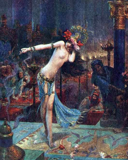 Gaston Bussiere Salome - Hand Painted Oil Painting
