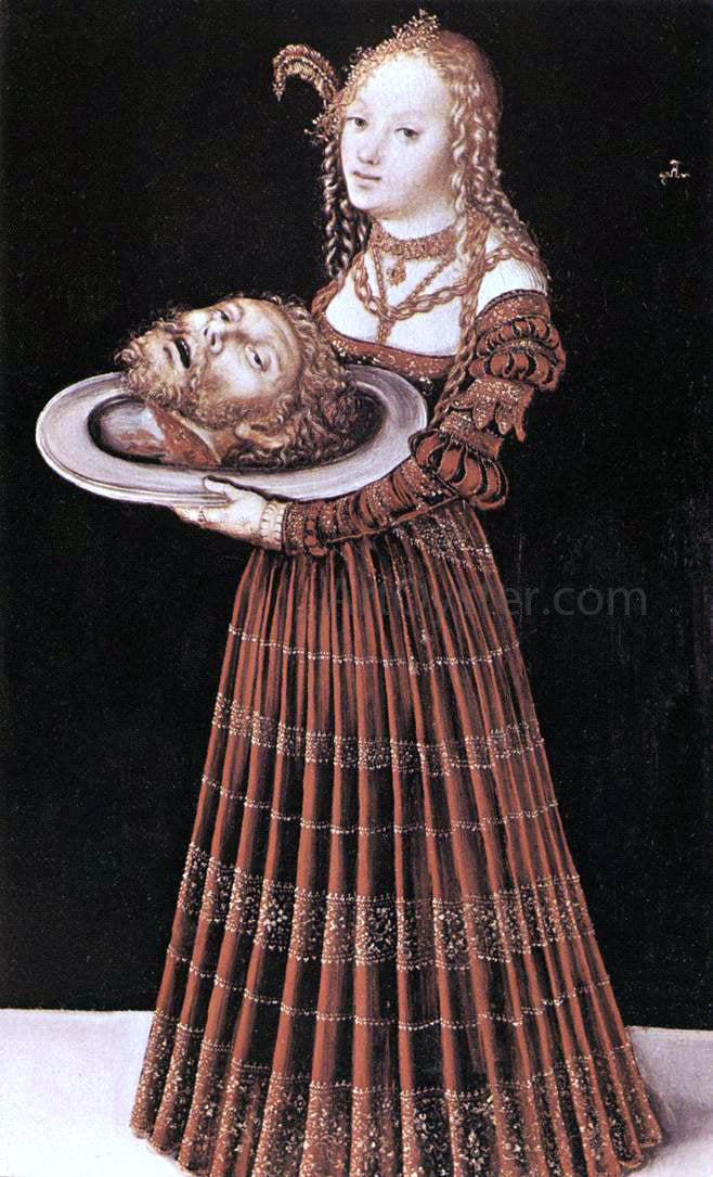 The Elder Lucas Cranach Salome with the Head of St John the Baptist - Hand Painted Oil Painting