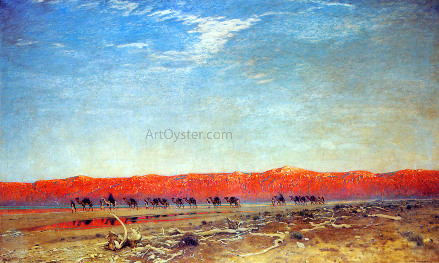 Eugen Prosper Bracht Salzkarawane am Toten Meer - Hand Painted Oil Painting