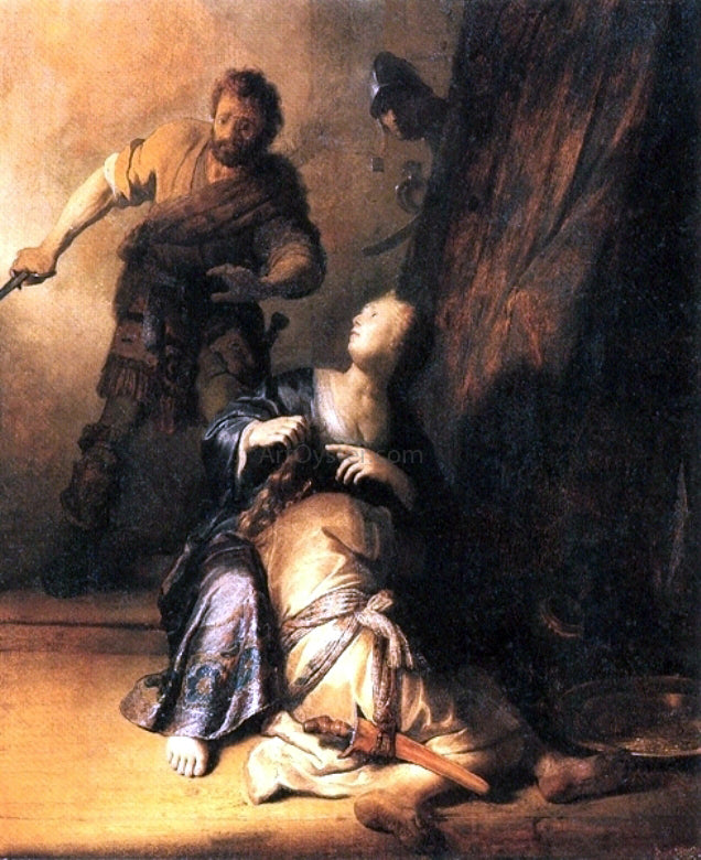 Rembrandt Van Rijn Samson and Dalila - Hand Painted Oil Painting