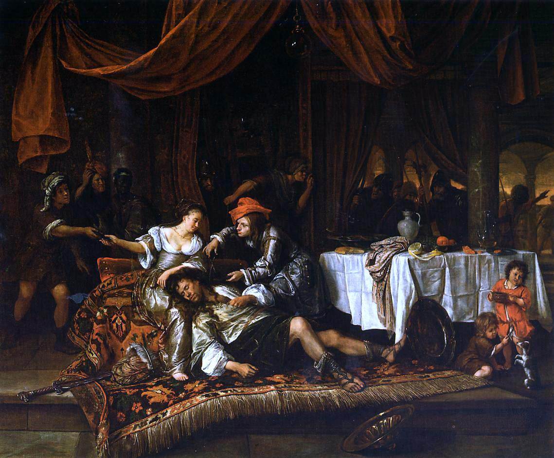 Jan Steen Samson and Delilah - Hand Painted Oil Painting