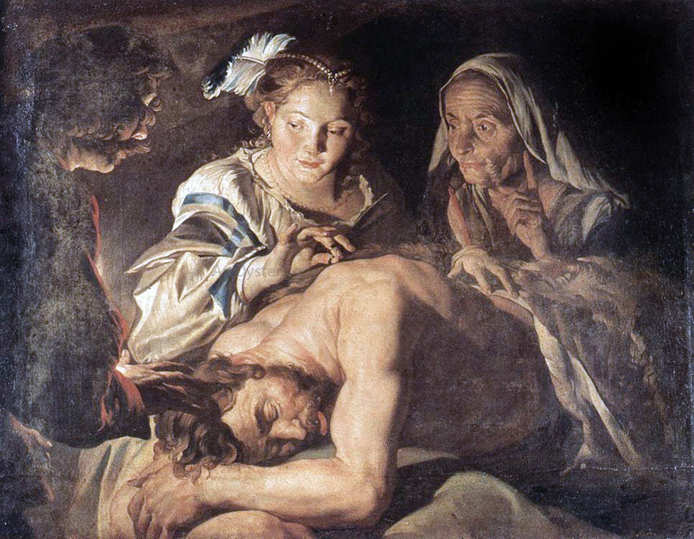 Matthias Stom Samson and Delilah - Hand Painted Oil Painting