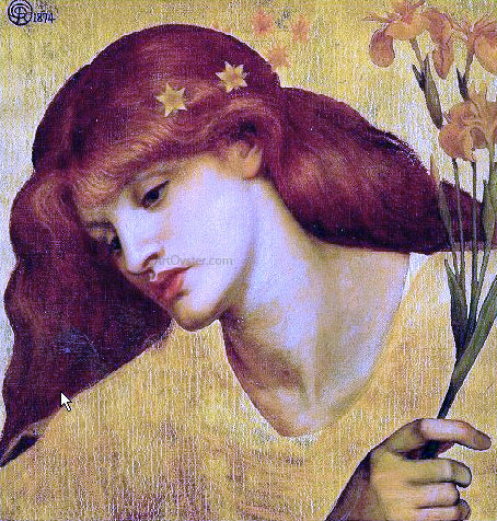 Dante Gabriel Rossetti Sancta Lillias - Hand Painted Oil Painting