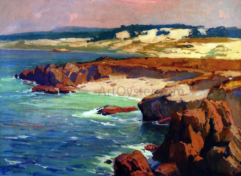 Franz Bischoff Sand Dunes & Rocky Coast - Hand Painted Oil Painting