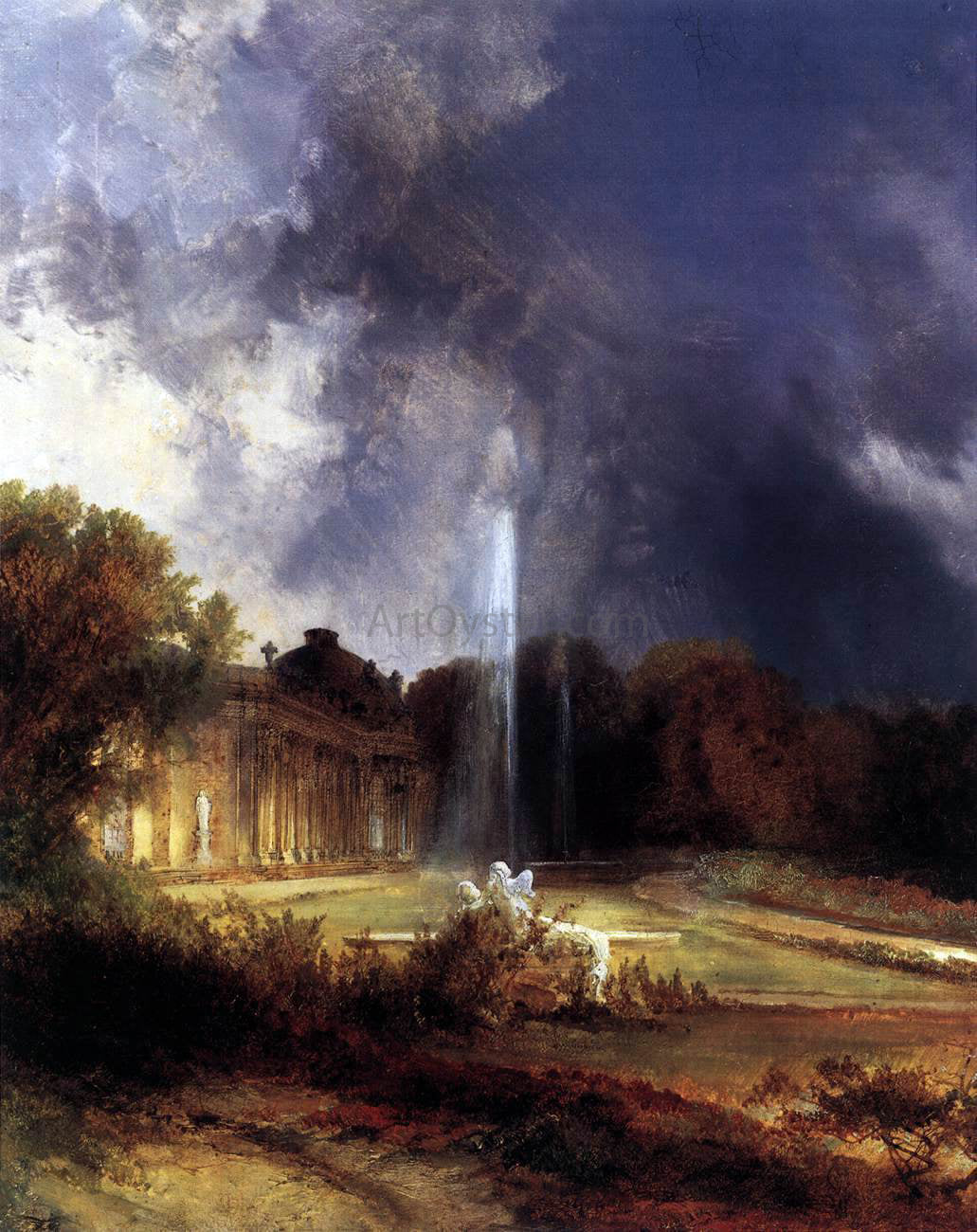 Carl Blechen Sanssouci Palace - Hand Painted Oil Painting