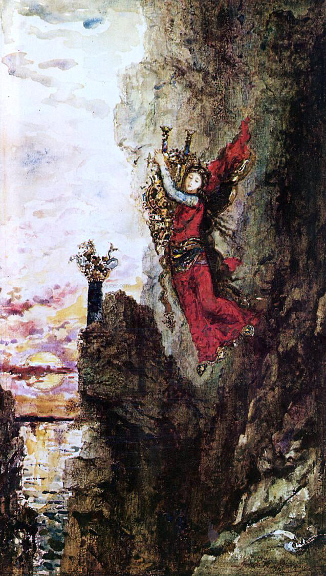 Gustave Moreau Sappho Leaping into the Sea - Hand Painted Oil Painting
