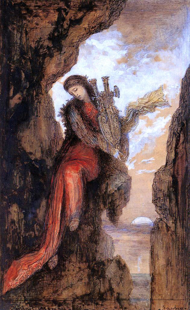 Gustave Moreau Sappho on the Cliff - Hand Painted Oil Painting