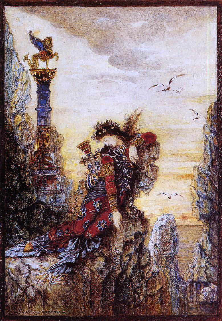 Gustave Moreau Sappho on the Rocks - Hand Painted Oil Painting