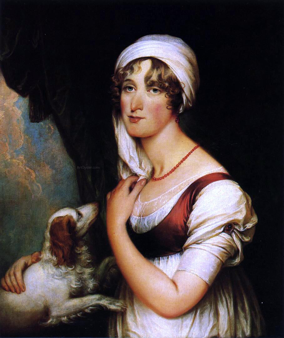 John Trumbull Sarah Trumbull with a Spaniel - Hand Painted Oil Painting