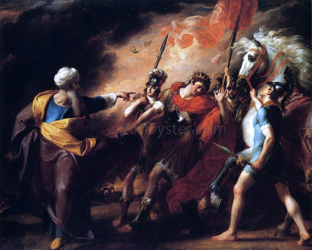 John Singleton Copley Saul Reproved by Samuel for Not Obeying the Commandments of the Lord - Hand Painted Oil Painting