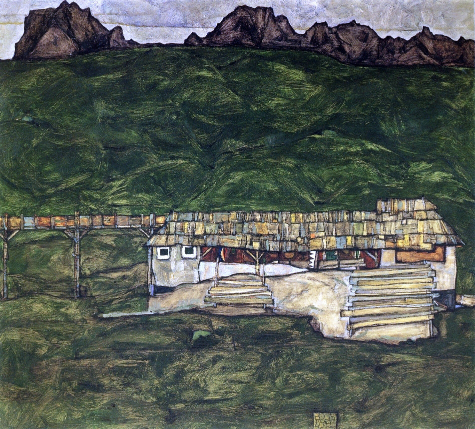 Egon Schiele Sawmill - Hand Painted Oil Painting
