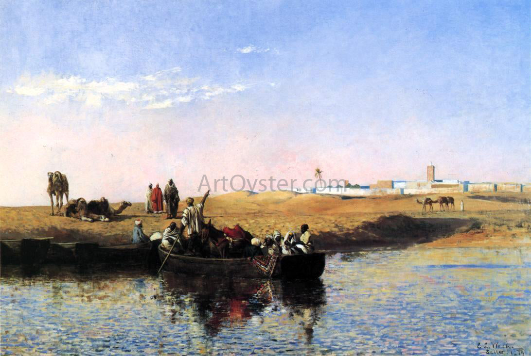 Edwin Lord Weeks Scene at Sale, Morocco - Hand Painted Oil Painting