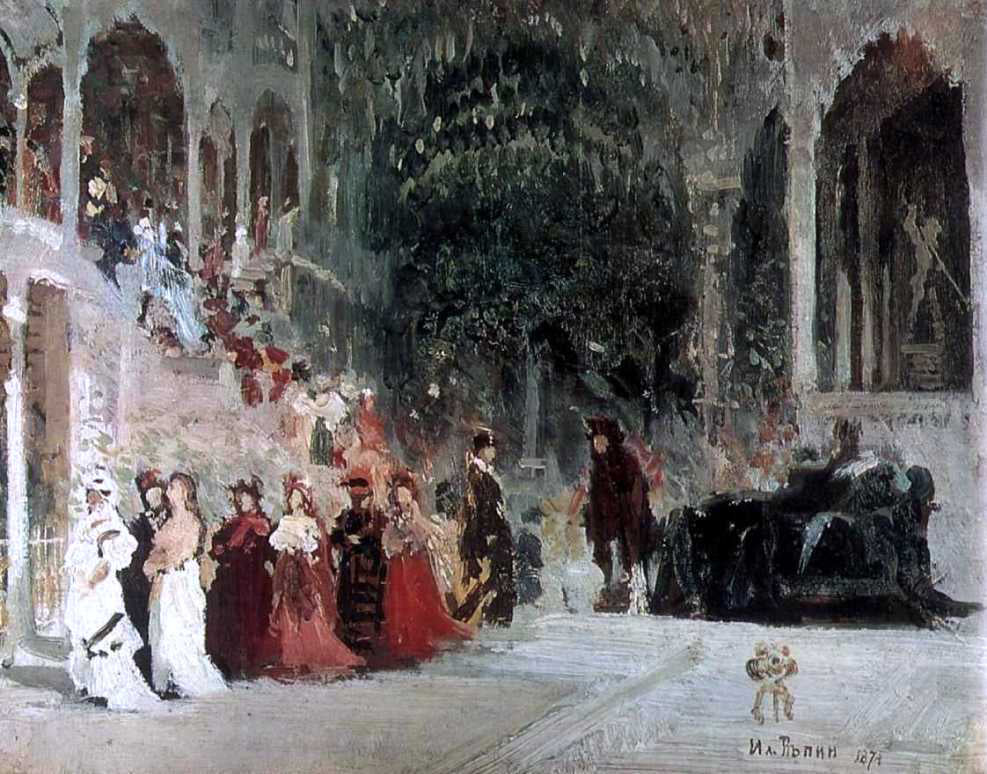 Ilia Efimovich Repin Scene from balet (study) - Hand Painted Oil Painting